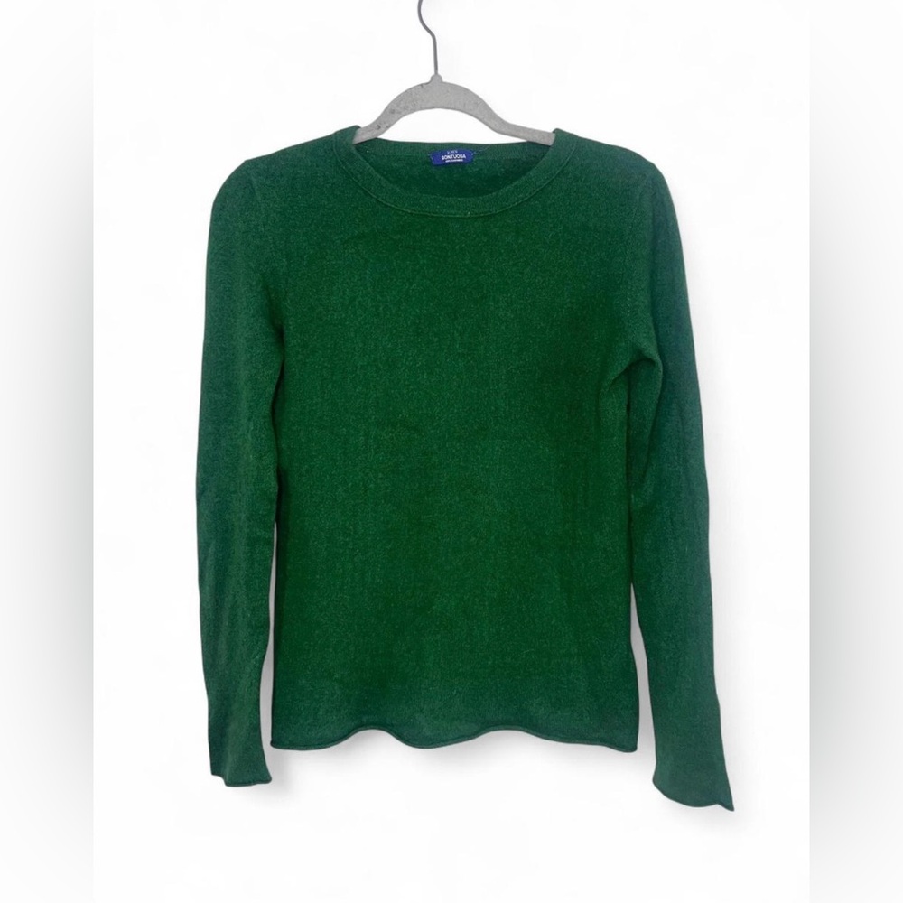 J.Crew 100% Cashmere Sweater Deep Green Crewneck Women’s Sontuosa Knit